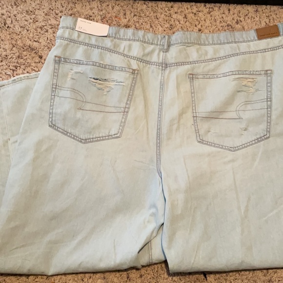 American Eagle sz 24 short “Skater” style distressed wide leg denim NWT - Picture 5 of 6